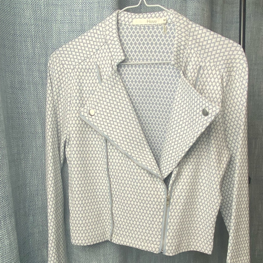 Sky blue and white Jacket